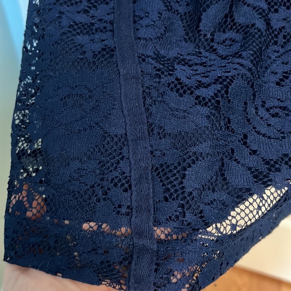 Zara Lace navy Dress, M - Picture 4 of 11